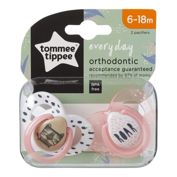 Tommee Tippee - Chupones Every Day 6-18M Rosado x2 unidades