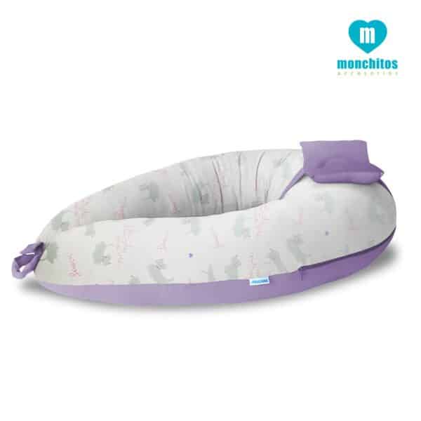 Monchitos - Bumer Pillow lila perrito