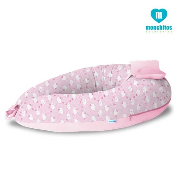 Monchitos - Bumer Pillow rosado nubes